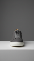 Graphite Minimal Leather Sneakers