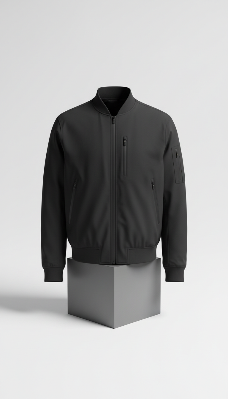 Matte Black Technical Bomber
