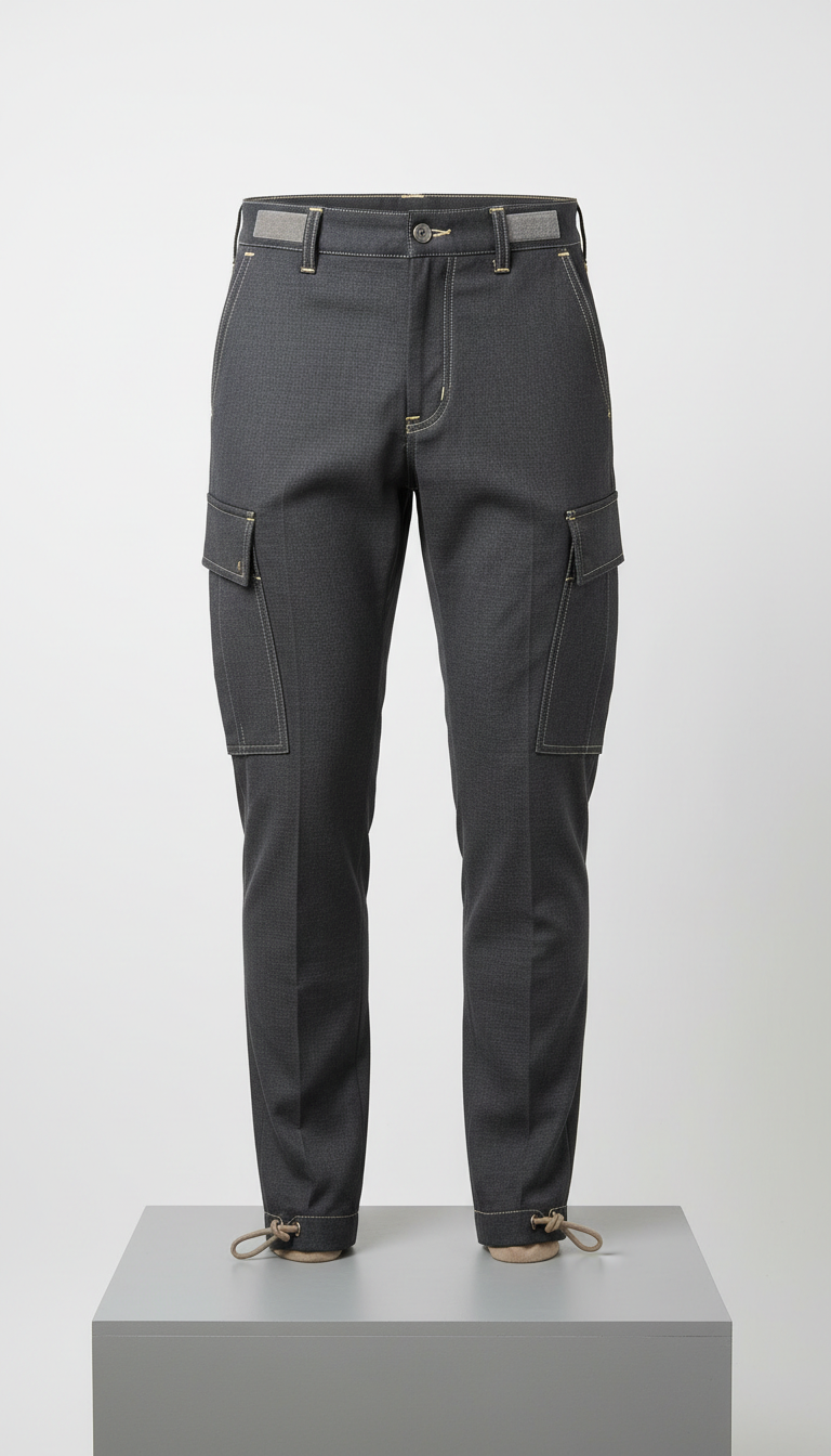 Stone Veil Tailored Cargo Trousers